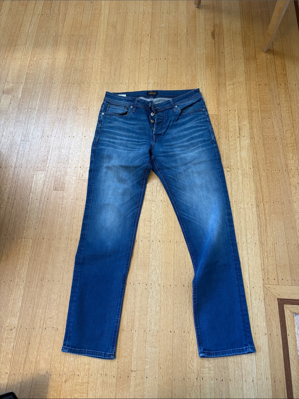Jack & Jones Deep Blue Slim Straight Jeans
